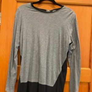 Vince Camuto Black/Grey Long Sleeve Top - Size M